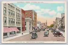 Patterson Street Business Section Valdosta Georgia GA 1920s Postcard Old Cars picture