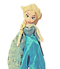 Disney Frozen Princess Elsa Plush Doll Vinyl Face Just Play 15” picture