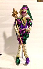 Porcelain African American Jester Doll 18