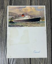 Vintage 1960 Cunard RMS Saxonia Diner De Gala Menu picture