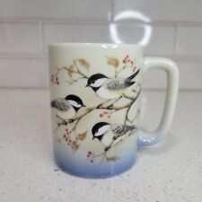 Otagiri CHICKADEES and BERRIES Mug Cup Made In Japan picture