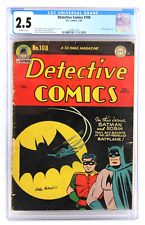 DETECTIVE COMICS #108 1946 CGC 2.5 O/W PAGES 1ST BAT-SIGNAL COVER BATMAN ROBIN picture