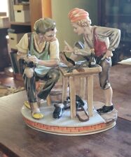Large Vintage SANDIZELL, Germany Porcelain SHOEMAKER & PATRON Figurine EXCELLENT picture