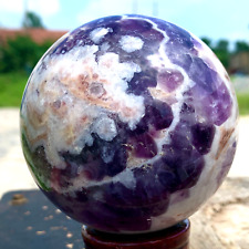 1.95LB Natural Dream Amethyst Quartz Crystal Sphere Ball Healing picture