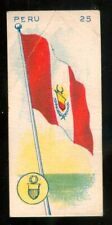 1920’s PERU Flag Card LAUREL Candy V154 Scarce Type Toronto CANADA Flags Series picture