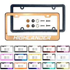 New Customize Stainless Steel License Frame Silicone Guard Fit Toyota Highlander picture