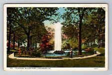 Lynchburg VA-Virginia, Miller Park, Fountain, Antique, Vintage Postcard picture