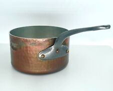 Vintage : Hammered 7in MAUVIEL Tin Lined French Copper Saucepan : 4.5lbs :France picture
