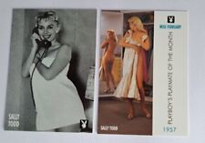 1994 Playboy Centerfold Collector Card February 1957 #11, 12  Sally Todd picture