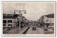 c1940's University Avenue Palo Alto California CA Vintage Unposted Postcard picture