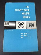 Vintage Military The Pennsylvania Korean War Bonus Army Booklet 1950's PA picture