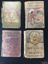 Antique Boys Books ,Boy Scouts ,Indians Adventure, Set Of 4 Books 1872-1920 picture