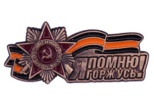 Order of Victory Day 9 May Memory Ribbon Saint George Soviet Union Enamel Pin picture