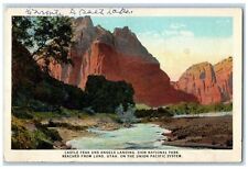 1922 Castle Peak And Angels Landing Zion National Park Lund Utah UT Postcard picture
