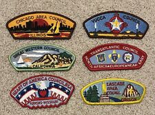 Boy Scout Lot of 6 Different Council Shoulder Strips CSPs Unused picture