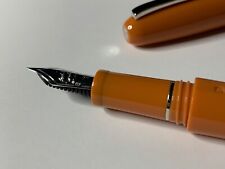 SCRIBO Piuma Extra Extra Fine 18K Gold Lavante Orange Fountain Pen Near Mint picture