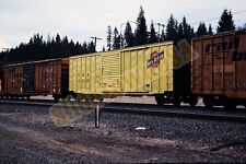 Vtg 1988 Train Slide CNW 155328 Chicago Northwestern Railroad Boxcar X1D190 picture