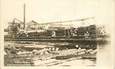 Postcard RPPC Minnesota International Falls 1920s Logging lumber Sawmill 23-2389 picture