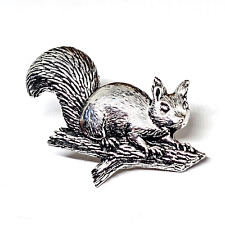 Red Squirrel Pin Badge Pewter Cute Brooch Pin Made By Famous A R Brown UK Made picture