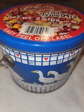 Tin Pail Bunte Candy Old Tyme Mix Hard Candy Handle Lid 5 1/2”Tall RARE Vtg picture