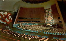 United Nations General Assembly, postcard, delegates, observers, Postcard picture