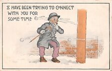 Comic Old PC of Man Dodging Snowballs-I Have Been Trying To Connect With You For picture