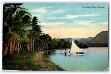 c1910 Sailboat Coast Exterior Cocoanut Island Hawaii HI Vintage Antique Postcard picture