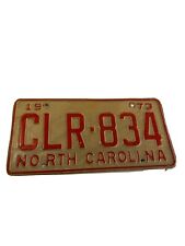 Vintage 1973 north carolina license plate CLR-834 picture