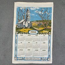 1969 Calendar Linen Hanging Tea Towel Church 26