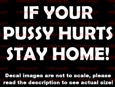 If Your P***Y Hurts Stay Home Funny Car Decal Bumper Sticker US Seller picture