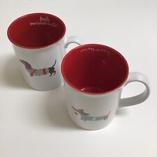 Fringe Studio Dachshund Mug SET Sweater Weather Red Merry Merry Christmas Doxie picture