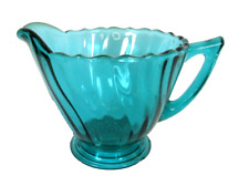 Jeanette Glass Ultramarine Petal Swirl Creamer 1937-1938 Depression Glass picture