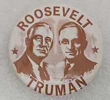 Vintage Roosevelt / Truman Political Pin Button KLEENES TISSUE 1968 Reproduction picture
