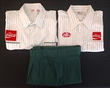 Coca Cola Vintage 1960s Delivery Uniforms - 2 Striped Shirts w Logos & 1 Pants picture