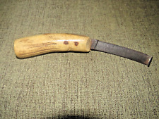 ANTIQUE 1800s INDIAN IXL WOSTENHOLM HORSE HOOF KNIFE WITH HORN ANTLER HANDLE picture