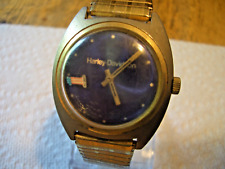 HARLEY DAVIDSON  MEN'S WATCH ~ RARE FLOATING #1 SECOND HAND ~  KEEPS GOOD TIME picture