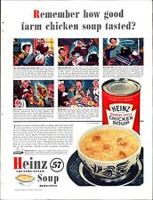 Vintage 1941 HEINZ Chicken Soup Food Kitchen Art Decor Ephemera 40's Print Ad a2 picture