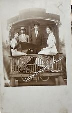 RPPC TRAIN/STUDIO PHOTO MEN/Women 1900’s picture