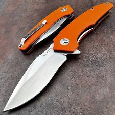 VORTEK MUSKRAT Orange G10 Ball Bearing Flipper EDC Blade Folding Pocket Knife picture