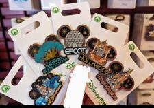 Walt Disney World Park Pin Set Epcot Magic Animal Kingdom Hollywood & Bonus Pin picture