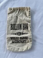 Vintage Wells Fargo Canvas Cloth Antique Bullion Bank Bag 9” picture