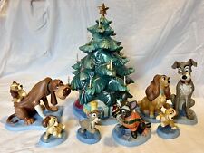 WDCC Lady and the Tramp 2001-2004 @Home For Christmas - Full 4 Yr Collection Set picture
