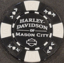 HD OF MASON CITY ~ IOWA (Blue AKQJ) Harley Davidson Poker Chip picture
