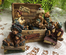 BOYDS RESIN BEARSTONE FIGURINE - BAILEY'S OL' TRUNK - 10TH ANNIVERSARY 6 PC SET picture