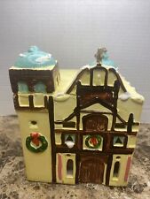 Vintage John Downs 9 Painted Ceramic Holiday House Or Church RARE👀🔥🔥 picture