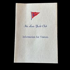Vintage Ida Lewis Yacht Club Newport Rhode Island Information Card 1956 picture