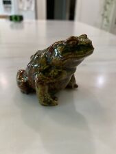 Ceramic Frog Toad Handmade Glazed Garden Figure Studio Pottery Decoration picture