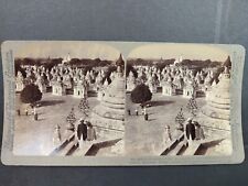 Antique Stereoscope View Card 1906 450 pagodas, Mandalay, Burma picture