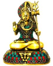 Seated Shiva Brass Statue picture