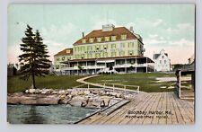 Postcard Maine Boothbay Harbor ME Menawarmet Dock Pier 1910s Unposted Divided picture